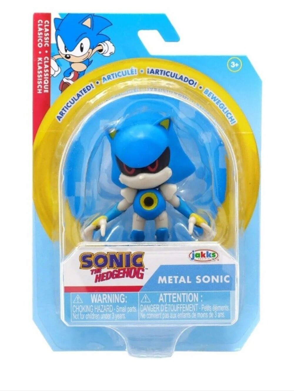 Sonic The Hedgehog Mini Figure 2.5 inch - Packaging May Vary - Metal Sonic